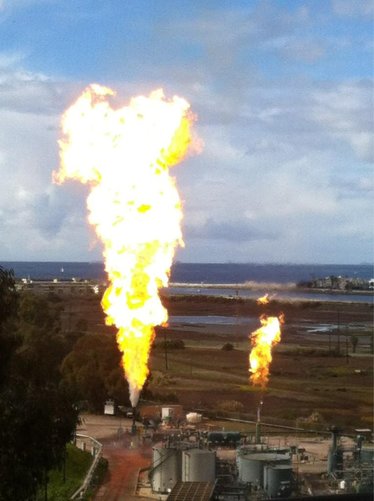 Explosion at the Playa del Rey  Gas Storage Facility  Sunday, January 6, 2013  could be seen from Malibu